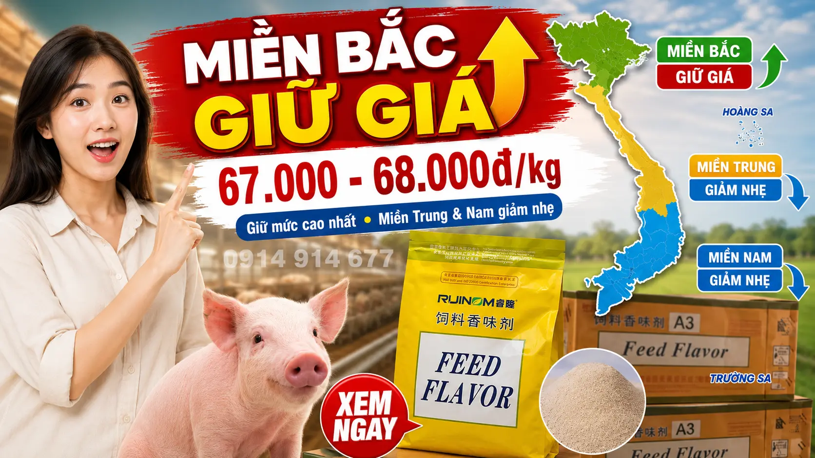 Giá heo hơi hôm nay tại miền Bắc