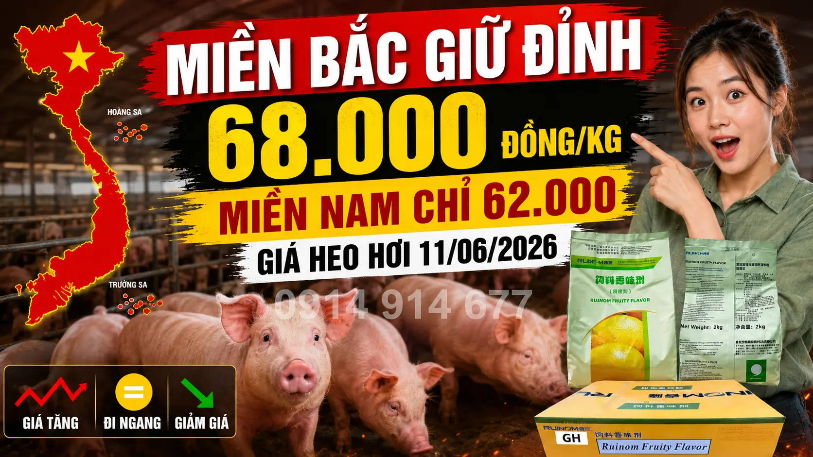 Giá heo hơi hôm nay tại Miền Bắc