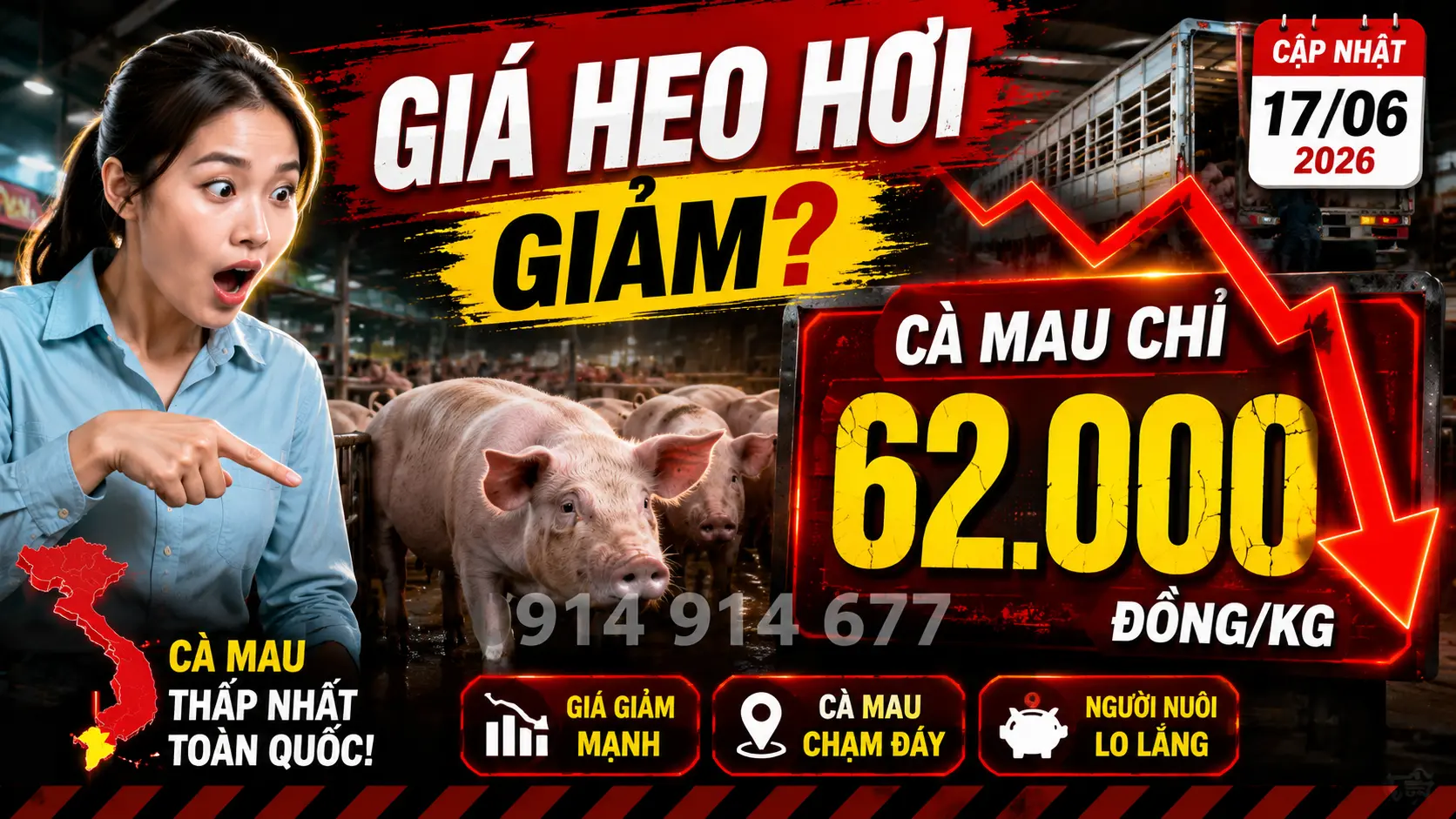 Giá heo hơi hôm nay tại miền Nam