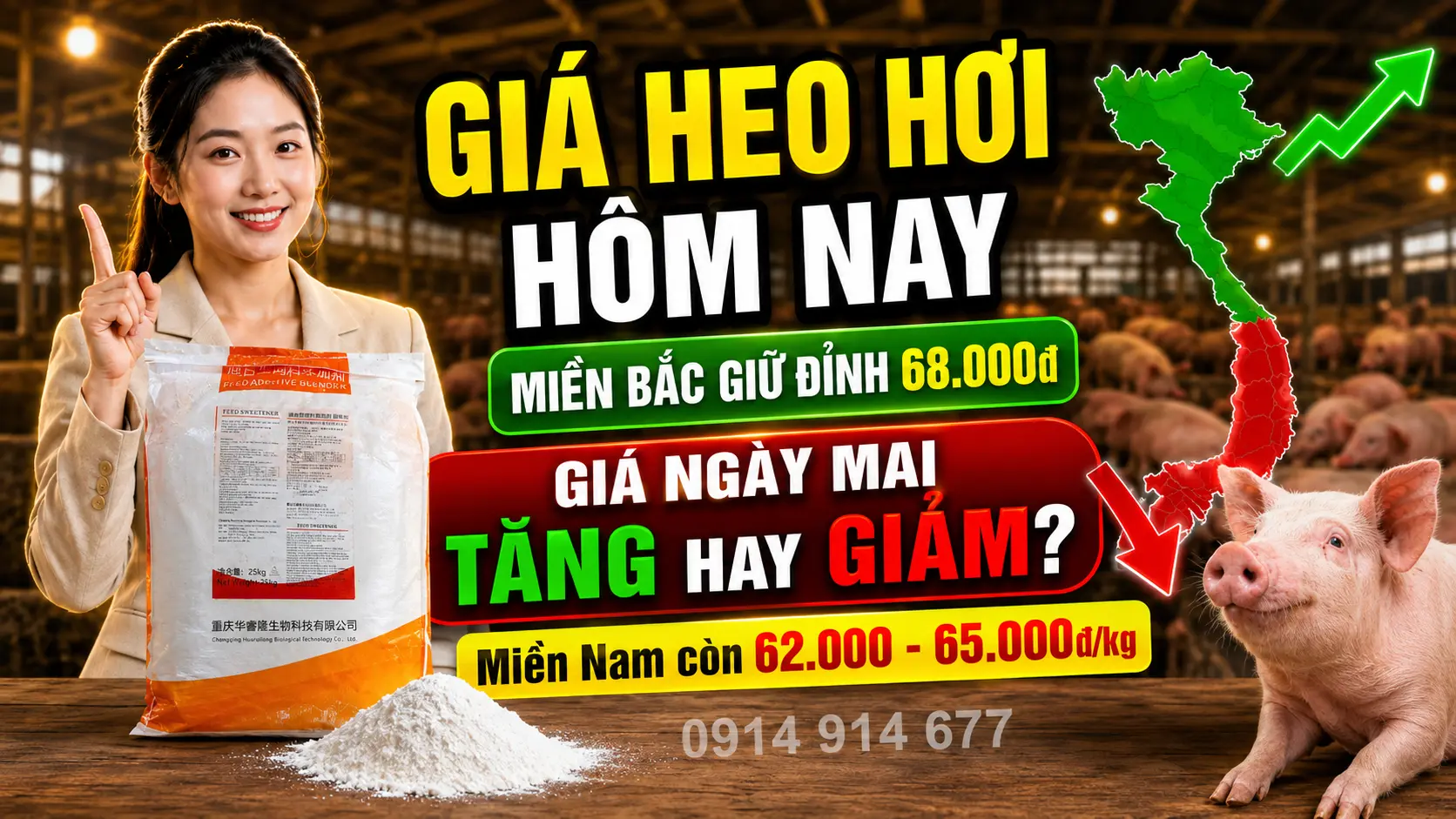 Giá heo hơi hôm nay tại miền Bắc