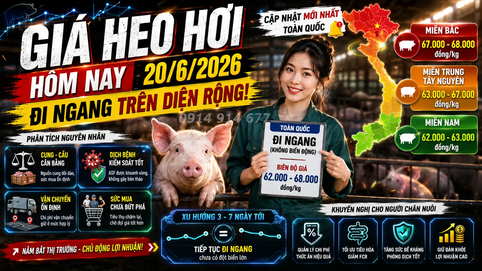 Phân tích xu hướng và nguyên nhân biến động thị trường Giá Heo Hơi Hôm Nay 20/6/2026