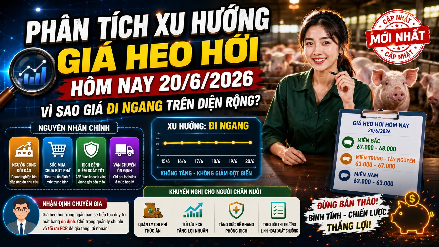 Giá Heo Hơi Hôm Nay 20/6/2026 tại miền Nam