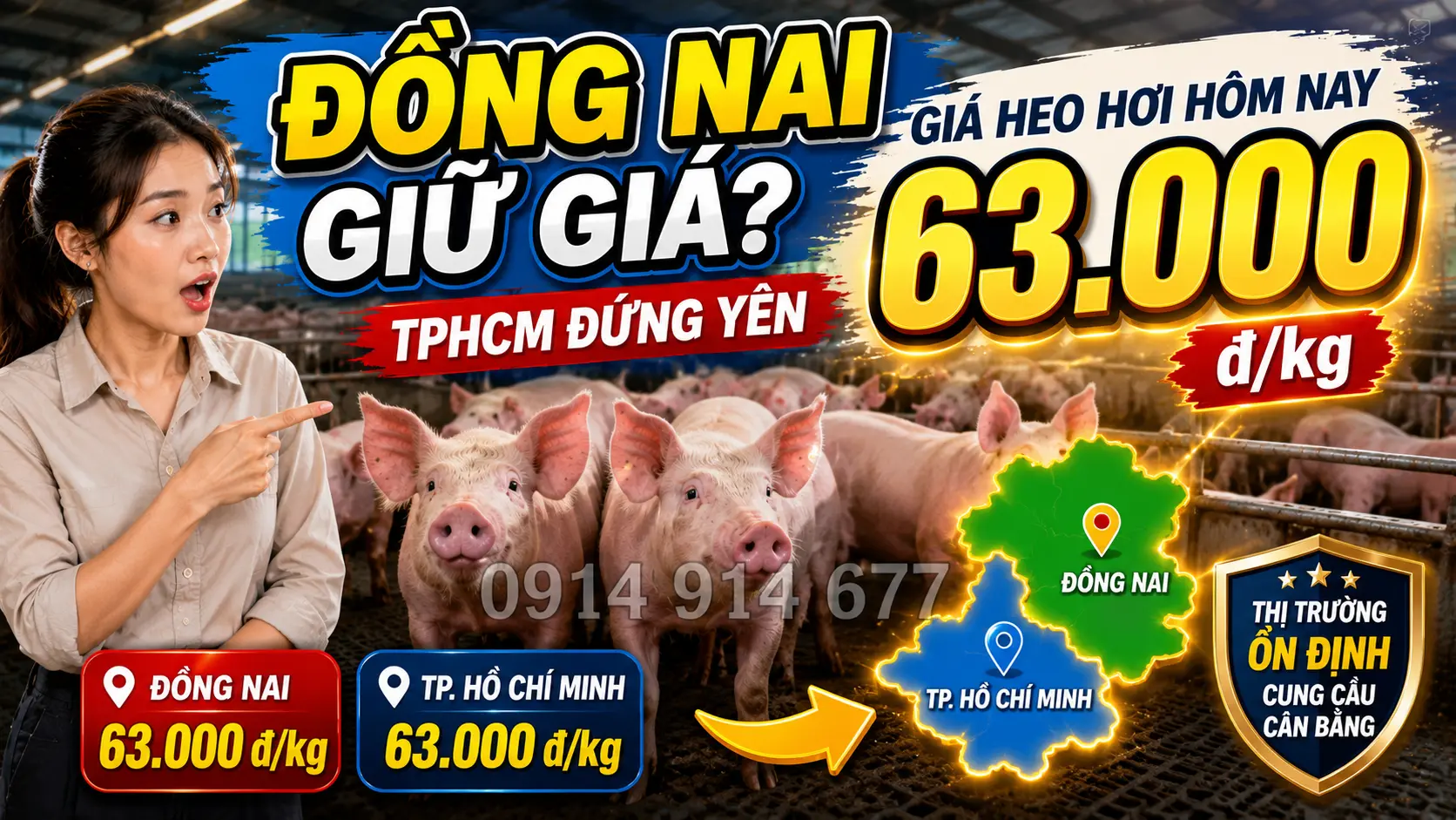 Giá heo hơi hôm nay 21/6/2026 tại miền Nam