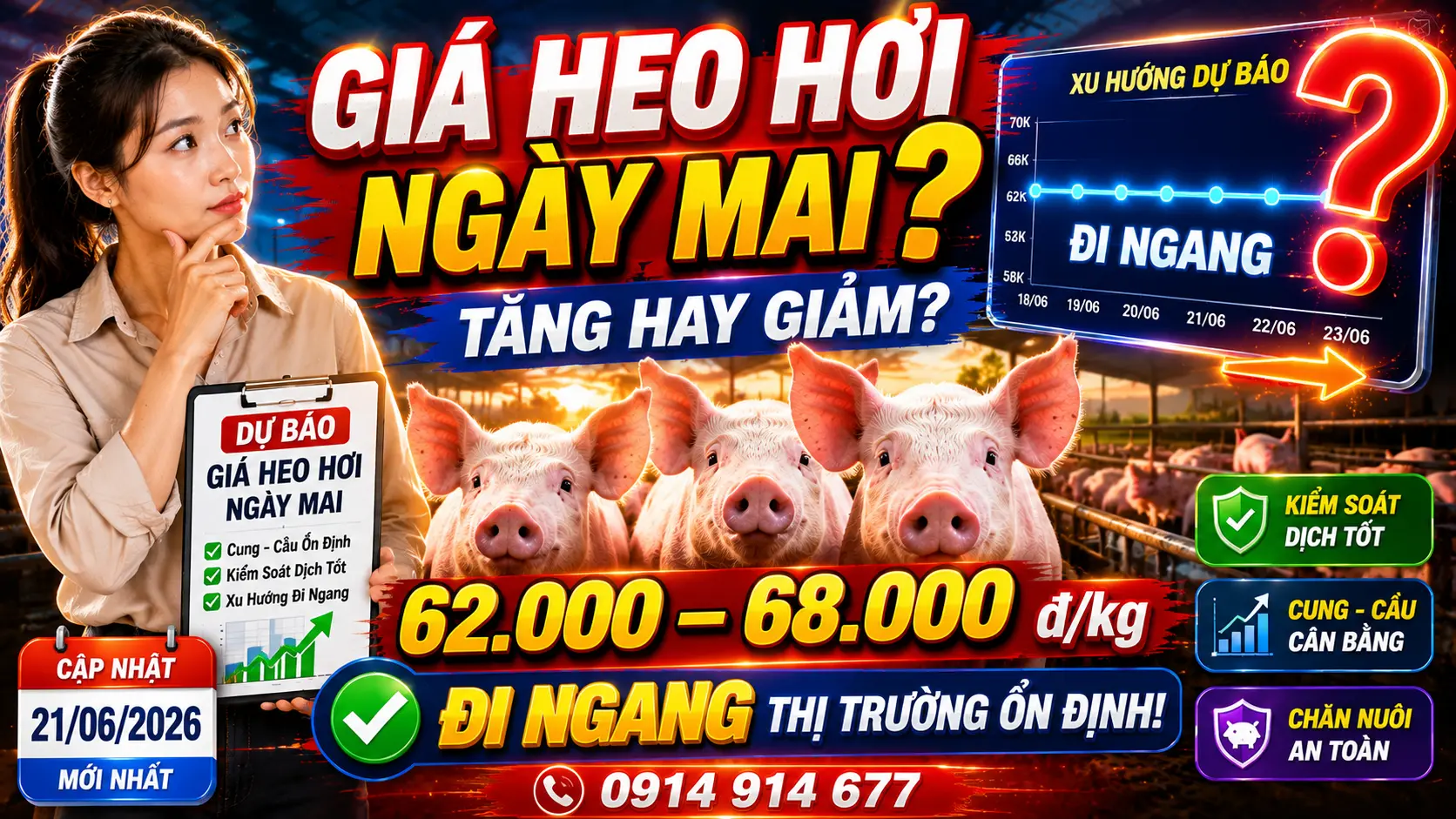 Phân tích xu hướng và nguyên nhân biến động thị trường Giá Heo Hơi Hôm Nay 21/6/2026