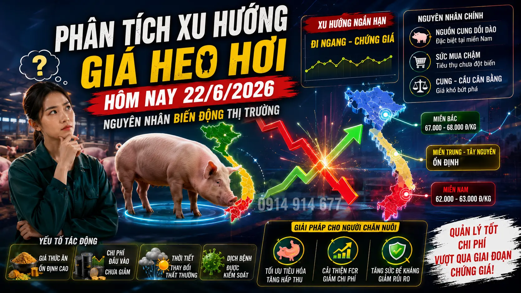 Phân tích xu hướng và nguyên nhân biến động thị trường Giá Heo Hơi Hôm Nay 22/6/2026
