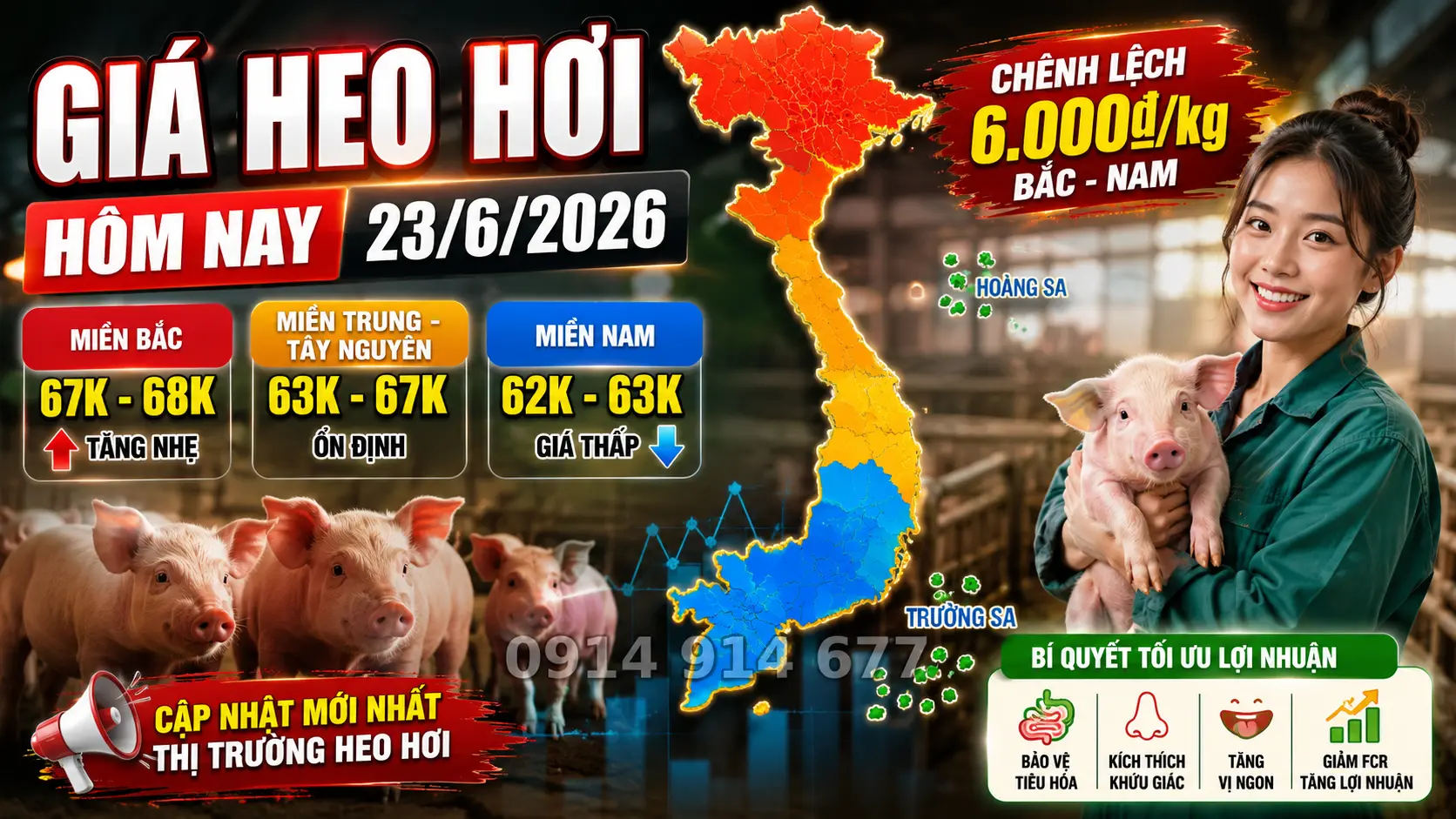 Giá Heo Hơi Hôm Nay 23/6/2026 Trước Đà Biến Động Mới