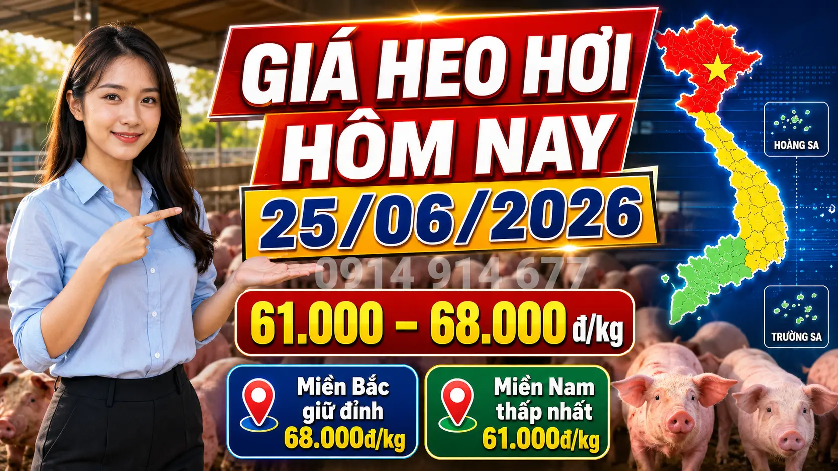 Giá Heo Hơi Hôm Nay 25/6/2026: Vì Sao Miền Nam Giảm Sâu