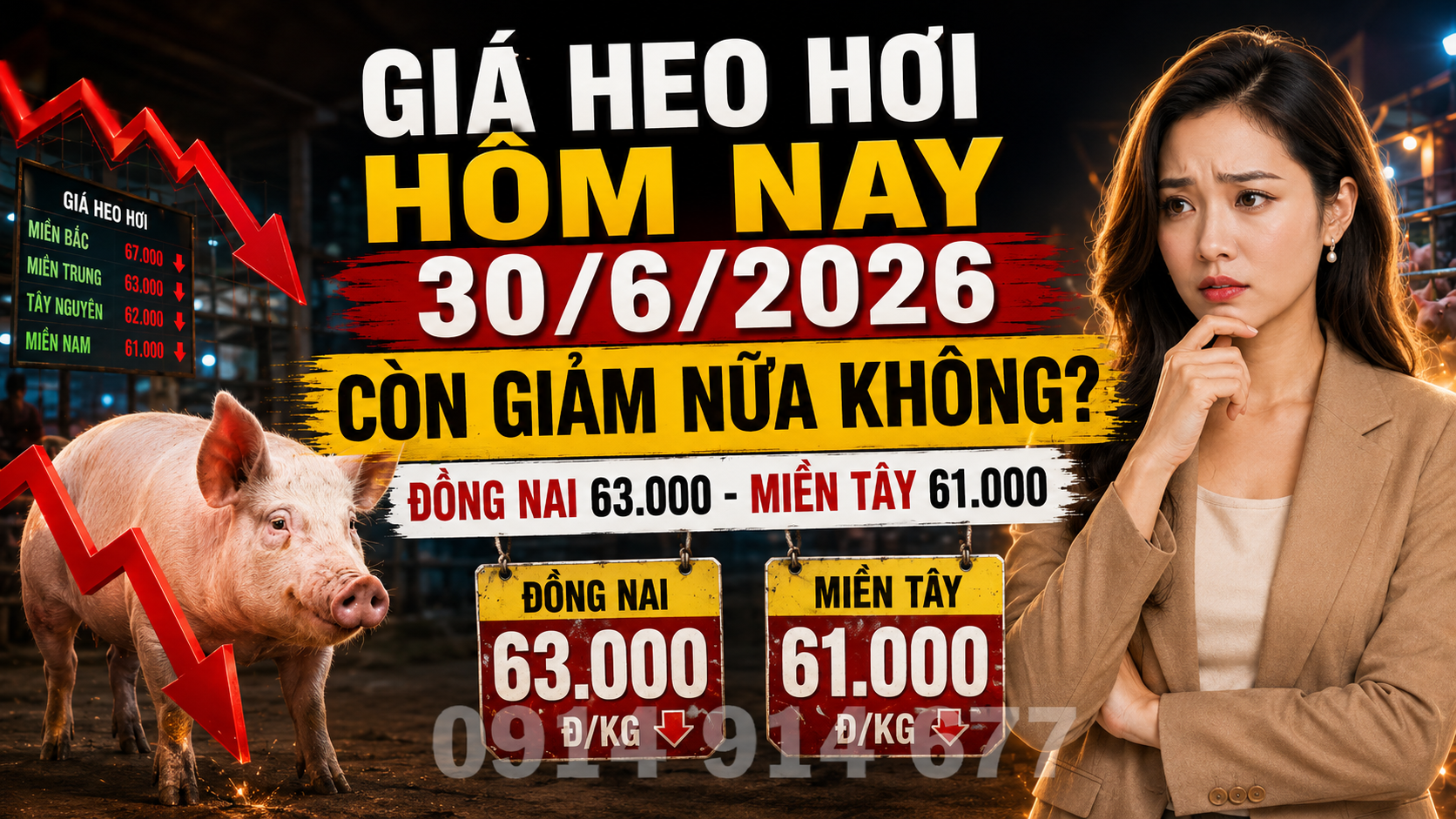 Giá Heo Hơi Hôm Nay 30/6/2026 tại miền Nam