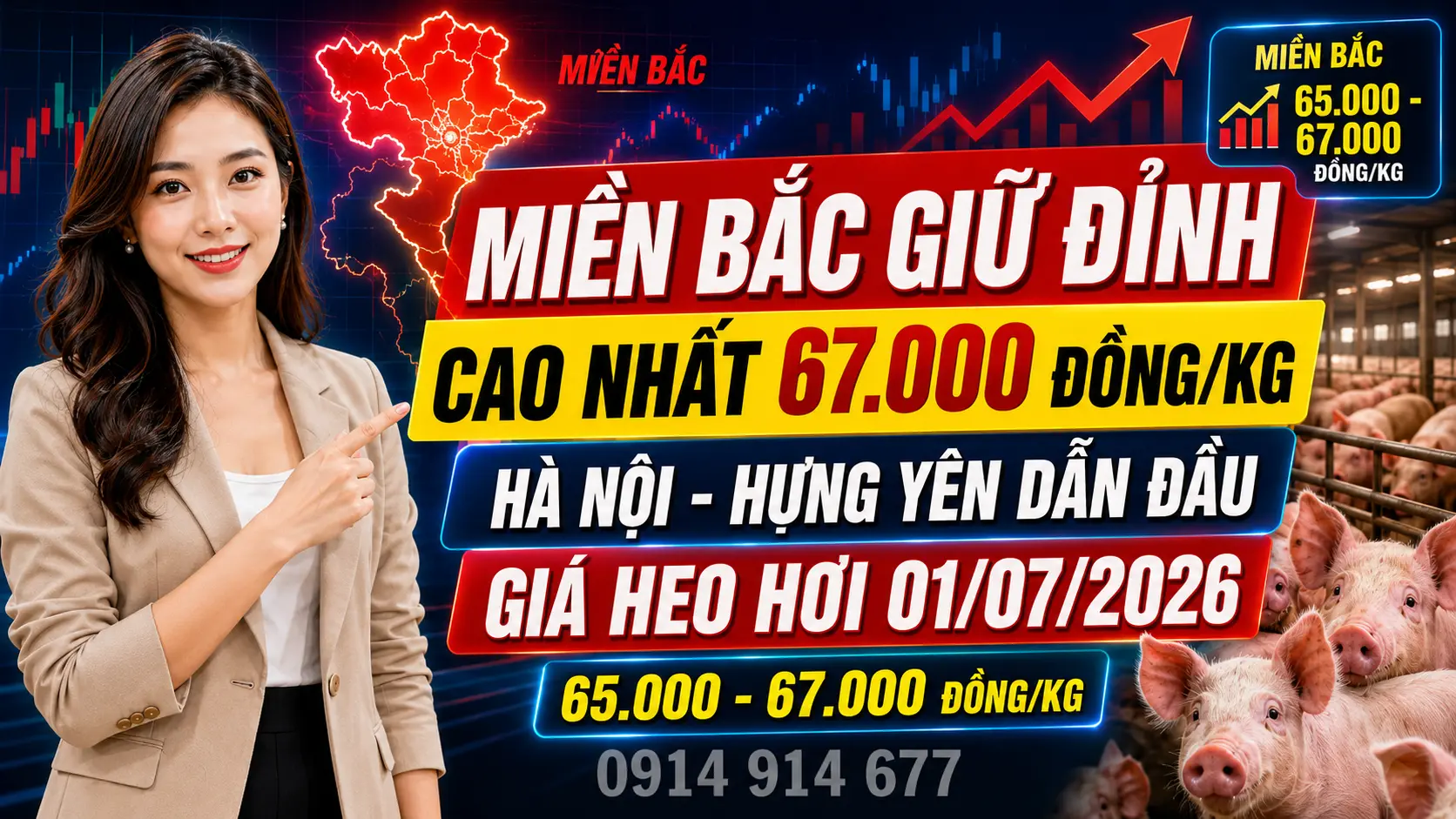 Giá Heo Hơi Hôm Nay 01/07/2026 tại miền Bắc