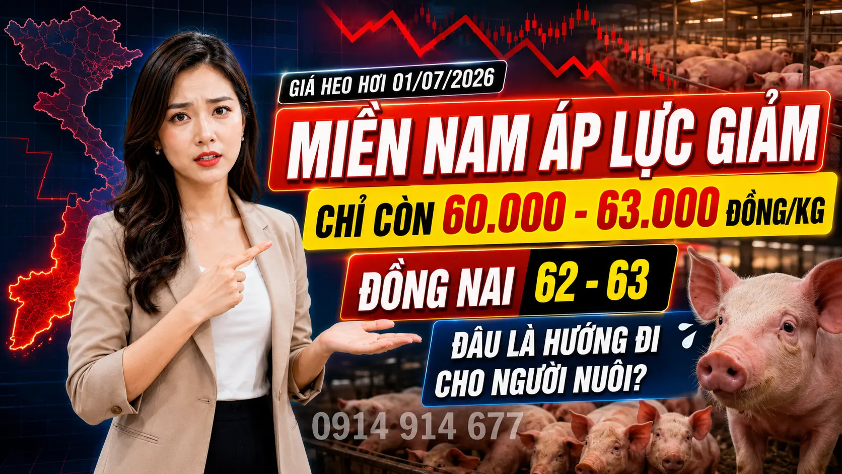Giá Heo Hơi Hôm Nay 01/07/2026 tại miền Nam